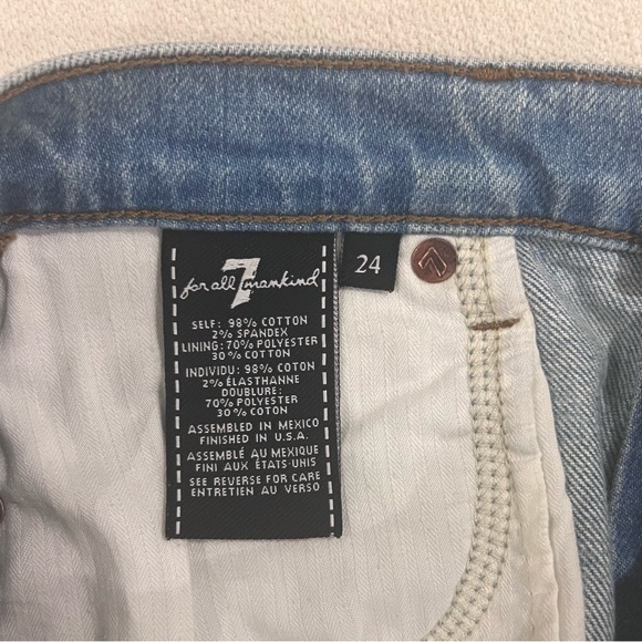 7 FOR ALL MANKIND | Light Wash Denim Mini Skirt - Picture 7 of 8